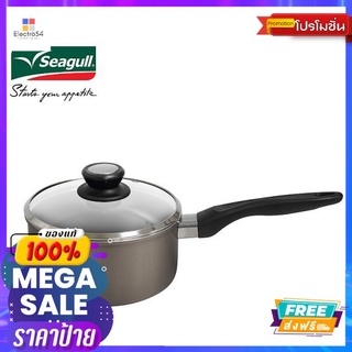 SEAGULL หม้อด้ามนอนสติ๊กพร้อมฝาแก้ว18ซมSEAGULL NONSTICK SAUCEPAN W/LID 18CM