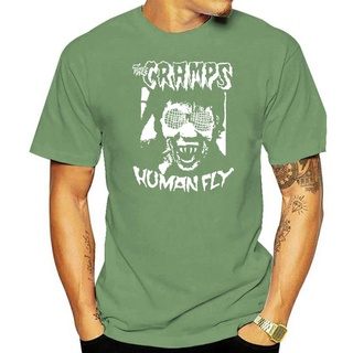 เสื้อยืดผ้าฝ้าย ใหม่ เสื้อยืด พิมพ์ลาย THE CRAMPS HUMAN FLY สีดํา ลิมิเต็ดอิดิชั่นสหรัฐอเมริกา