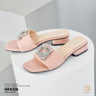 รองเท้าหนังแกะ รุ่น Grazia Pink color (สีชมพู)