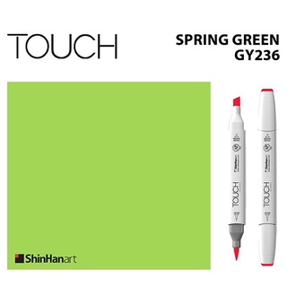 TOUCH TWIN BRUSH MARKER GY236 (SPRING GREEN) / มาร์คเกอร์หัวพู่กัน-หัวตัดขนาดกลาง รหัส GY236 (SPRING GREEN)