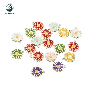 10 ชิ้นจี้โลหะผสม Little Daisy จี้น้ํามัน DIY สําหรับสร้อยข้…