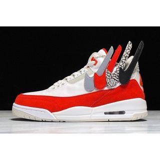 Nk AJ CJ0939-100 Air Jordan 3 Retro Tinker Air Max 1 รองเท้าผ้าใบ สีขาว สีแดง สีเทา สําหรับผู้ชาย