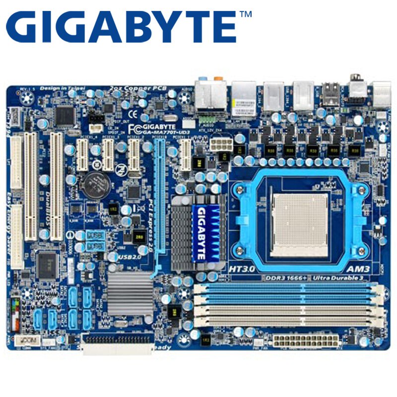 Genuine gigabyte desktop motherboard GA-MA770T-UD3 770 socket AM3 DDR3 16G for Phenom II Athlon II ATX MA770T-UD3 tvwz fu62 LNQQ #8