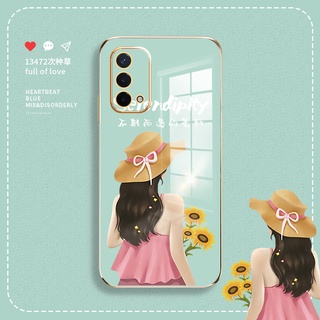 เคสโทรศัพท์มือถือ ซิลิโคน ขอบตรง ลายตัวอักษร หรูหรา สําหรับ Oppo A83 A54 4G A94 4G A93 4G A74 4G A95 4G A91