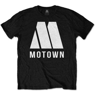 เสื้อแฟชั่นผญ - เรโทร Top Tee Motown M โลโก้ ฤดูร้อน Tshirt พ่อ / แฟนปัจจุบัน