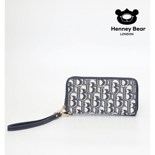 Henneybear HW-061 ลายHB กระเป๋าสตางค์ใบยาว 2 ซิป  ใส่ของได้เยอะ ฟังก์ชั่นครบในใบเดียว