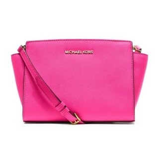 ราคาพิเศษ!!Michael kors selma medium messenger สี raspberry