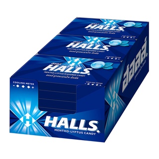 ฮอลล์ ลูกอมเมนโท-ลิปตัส แบบแผง จำนวน 8เม็ด ยกแพ็ค 18แผง HALLS SOOTHER MENTHO-LYPTUS CANDY