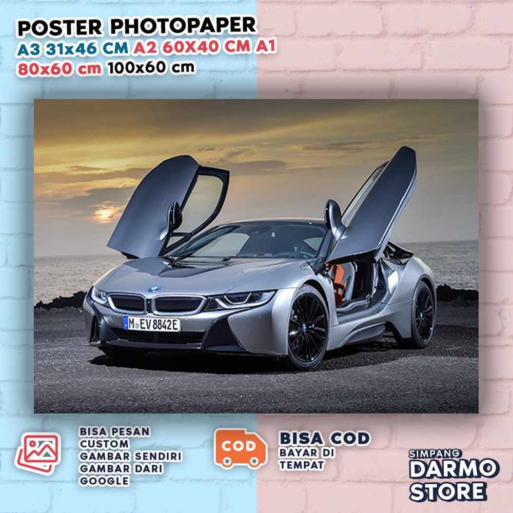 โปสเตอร์รถยนต์ BMW M3 M4 i8 X1 X3 M5 M6 Bmwx-1