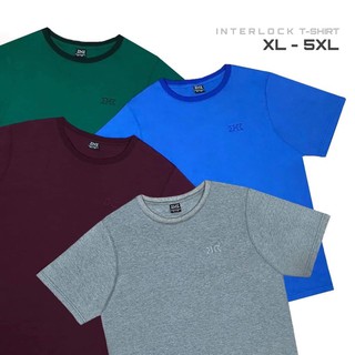 เสื้อยืดคอกลมสีพื้นไซส์ใหญ่( Interlock ) (3XL 56”,5XL 64”)