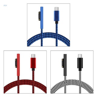 Rox อะแดปเตอร์สายชาร์จ Usb Type-C 15v 3A Pd 1.8 เมตรสําหรับ Microsoft- Surface Pro 3 4 5 6 7