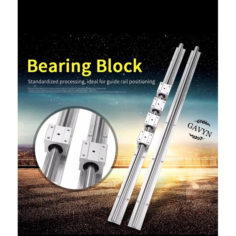 SBR16 ยาว 1000mm (1เมตร) Linear รางสไลค์ 1 คู่ บล็อกสไลด์ 4 ชิ้น