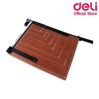 Deli 8002 Lever Paper Trimmer แท่นไม้ตัดกระดาษ ขนาด A3 (460×380mm)  แท่นตัดกระดาษ ที่ตัดกระดาษ อุปกรณ์สำนักงาน school