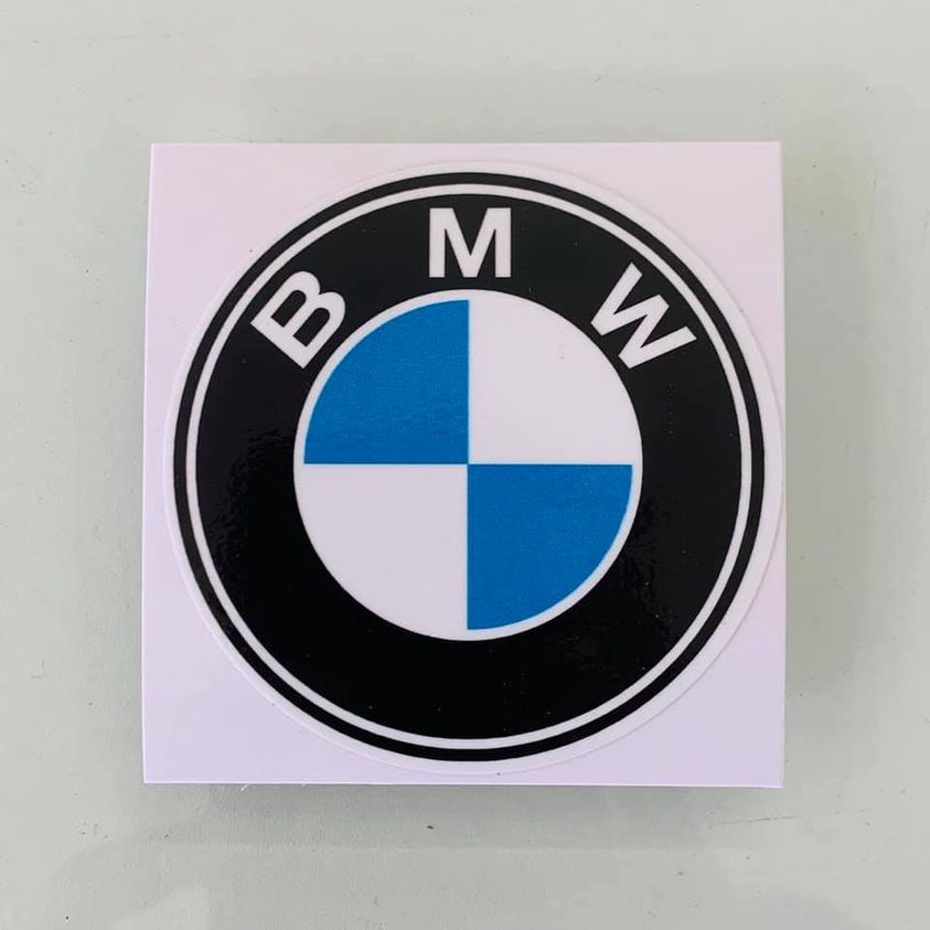สติกเกอร์ BMW งานพิมพ์อิงค์เจ็ทพร้อมไดคัทเป็นวงกลม