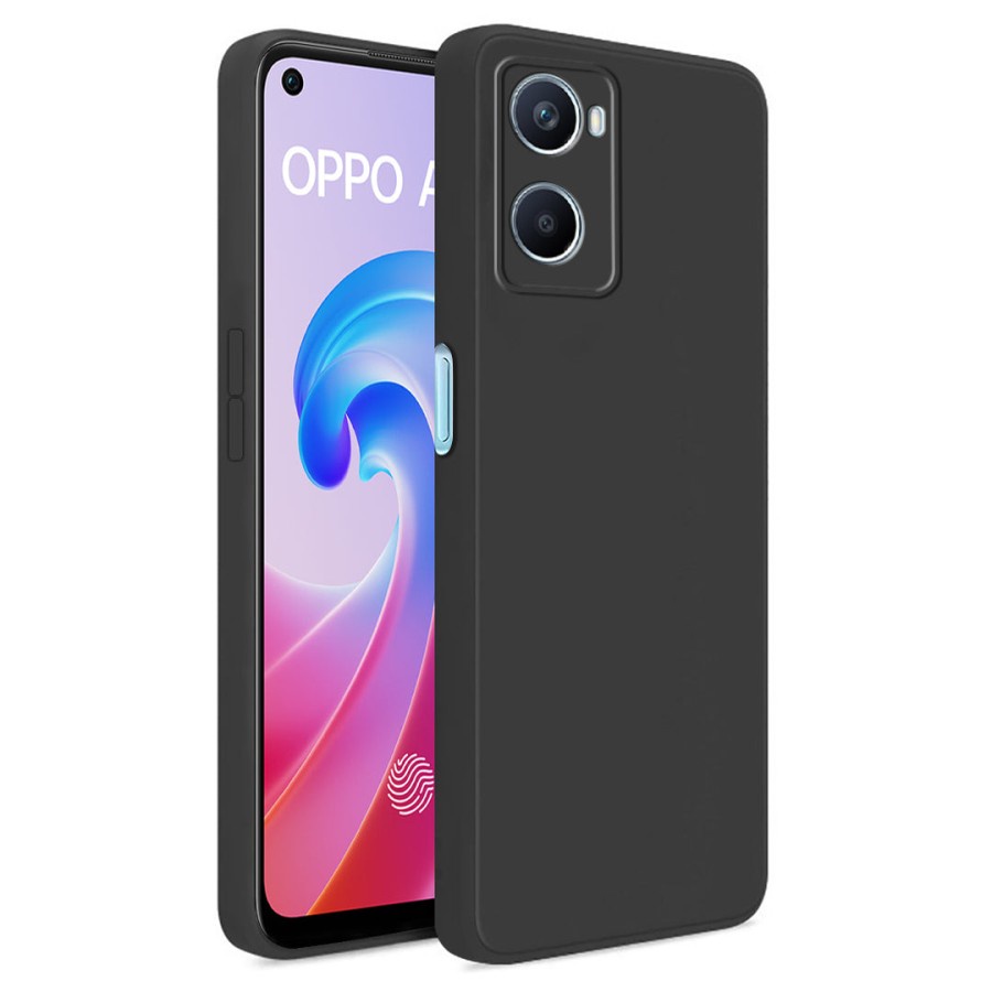 เคสโทรศัพท์มือถือแบบนิ่ม ผิวด้าน สีดํา สําหรับ OPPO A76 OPPO A96