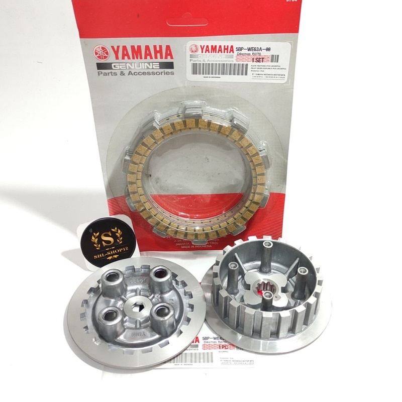 CLUTCH PLATE PACKAGE + CLUTCH PLATE HOUSING + YAMAHA SCORPIO COVER CLUTCH PLATE HOUSING SET
