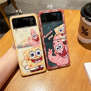 เคสโทรศัพท์มือถือ PC แข็ง ลายการ์ตูน SpongeBob Pie Daxing สําหรับ Samsung Galaxy Z Flip 1 2 3 4 5G Z FOLD 2 3 4