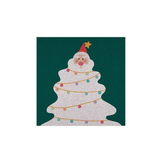 [MT06-00000003] พรมเช็ดเท้า พรมดักฝุ่น ลาย หนวดแซนต้า ขนาด 80x80 ซม (ChristMas Collection)