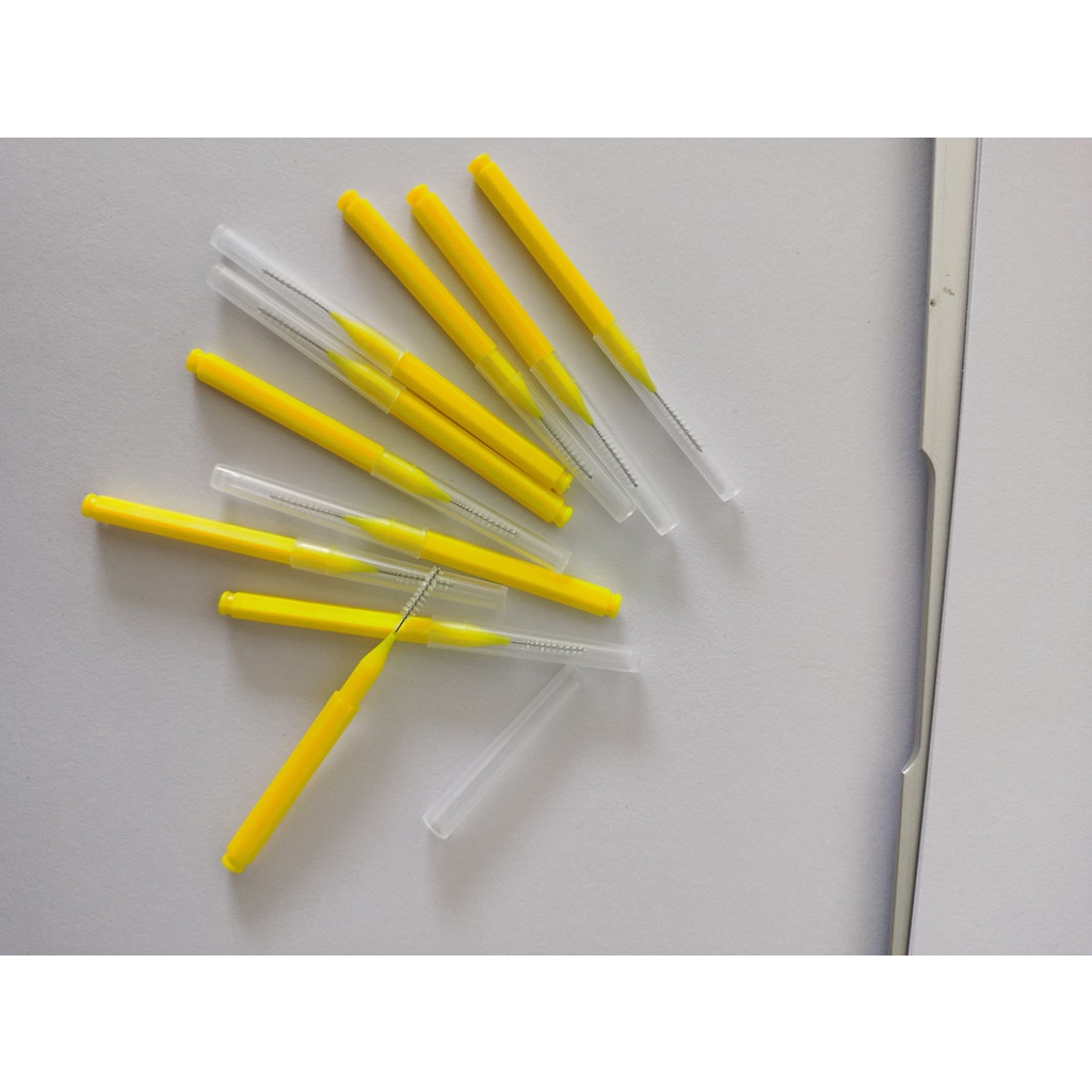 แปรงซอกฟัน 10 ชุด แปรงซอกฟัน ไม้จิ้มฟัน แท่งไหมขัดฟัน และแปรงดูแลจัดฟัน 7 สี - รูปที่ 2