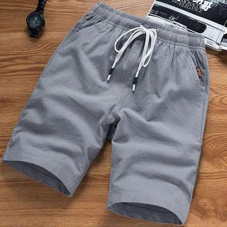 ✨กางเกงขาสั้น สามส่วน เอวยางยืด Mens Casual Shorts Fashion Comfy elastic Breathable pants  FS✨
