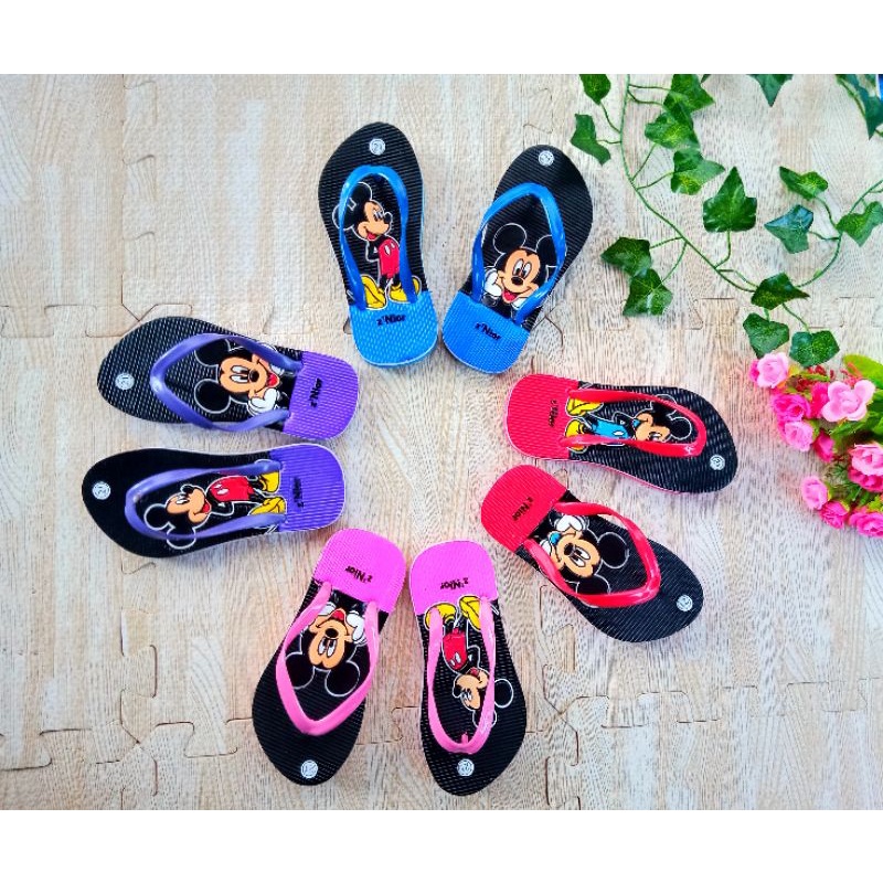 [ขนาด 26-35] MICKEY MOUSE CHARACTER GIRLS FLIP-FLOPS 2-8 YEARS / CUTE GIRLS SANDALS SIZE 26-35