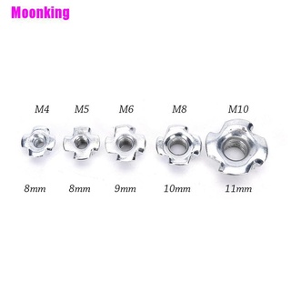 [Moonking] M4 / M5 / M6 / M8 / M10 เฟอร์นิเจอร์สี่เหลี่ยมสี่เหลี่ยมสําหรับงานไม้ชุบสังกะสี 10ชิ้น