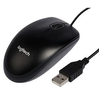 🔥ขายดีมาก🔥⚡️เม้าส์ยูเอสบี⚡️ Logitech B100 Optical Mouse USB (Black) ความละเอียด 800 dpi ขนาดมาตรฐานจับสะดวก