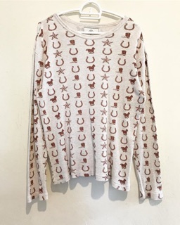 เสื้อแขนยาว แบรนด์Knotty Woodpecker ไซส์L อก40” ยาว25.5”