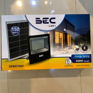 ชุดโคมฟลัดไลท์LED โซล่าเซลล์ BEC 100W และ 150W Energy saving 6500K Daylight