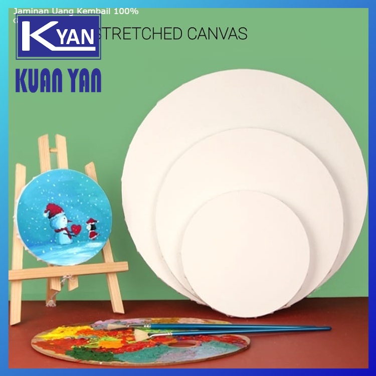 [KUAN YAN] ROUND CANVAS BOARD FRAME FOR ART STRETCH CANVAS สําหรับระบายสี