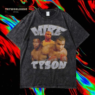 เสื้อยืดพิมพ์ลายแฟชั่น เสื้อยืด พิมพ์ลาย Tryworldbdg OFFICIAL "MIKE TYSON" | เสื้อยืด ซักได้ | หินล้างทําความสะอาด | เสื