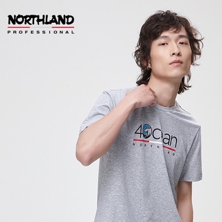 เสื้อยืดแขนสั้น พิมพ์ลายโลโก้ Norseland แฟชั่นฤดูใบไม้ผลิ และฤดูร้อน สําหรับผู้ชาย