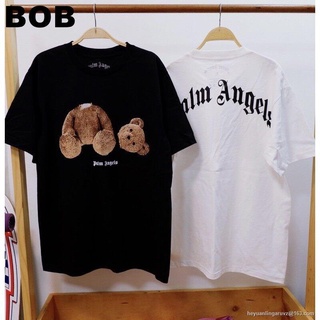 เสื้อยืดครอป  เสื้อยืดแขนสั้น Palm Angels ลายหมี kill the bear unisex tshirt  unisex #polo oversize SMLS-5XL