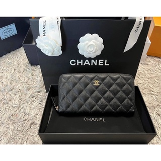 New Chanel Zippy long wallet  แบบ microchip