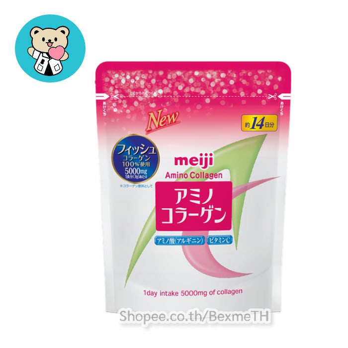 Meiji Amino Collagen 50,000 mg. เมจิ อะมิโน คอลลาเจน แบบซอง บำรุงผิว บำรุงข้อและกระดูก