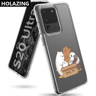 WE BARE BEAR เคสโทรศัพท์มือถือ Tpu ลายการ์ตูนหมีสําหรับ Samsung Galaxy S20 Ultra S10 Plus S20 Fe S9 Note 20 Ultra 10 Plus