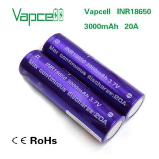 ของแท้100%Vapcell INR18650 3000mAh 3.7V 20A 2ก้อนฟรีกระเป๋าใส่ถ่าน เช็คโค๊ตได้