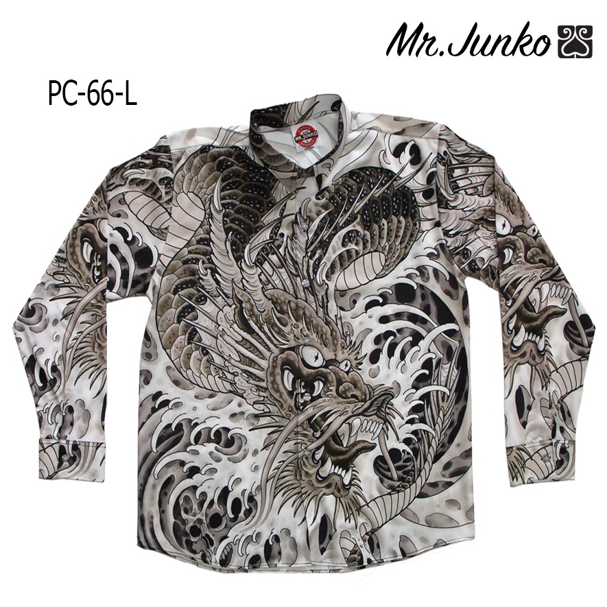 ⚡ ส่งฟรี⚡เชิ้ตผู้ชายแขนยาว งานต่อลาย Mr-Junko PC-66-L  ผ้านิ่ม ใส่สบายไม่ร้อน