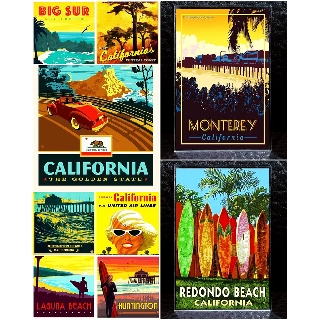 แม่เหล็กติดตู้เย็น แคลิฟอร์เนีย อเมริกา อะครีลิค 2×3 นิ้ว ของที่ระลึก Souvenir Acrylic Fridge Magnet California 2x3"