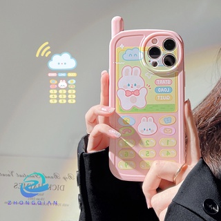 เคสโทรศัพท์มือถือ แบบนิ่ม ลายกระต่ายน่ารัก กันกระแทก สําหรับ iPhone 13 12 11 Pro XS NAX