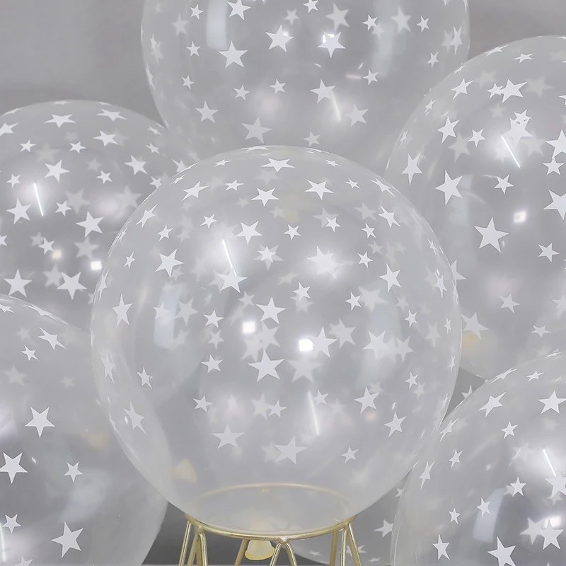 ลูกโป่งใสลายดาว ขนาด 12นิ้ว (แพ็คละ10-50ใบ) - รูปที่ 3