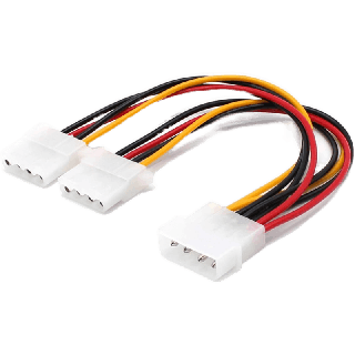 [พร้อมส่งจากไทย] MOLEX 4 PIN IDE POWER SUPPLY SPLITTER CABLE 2 FEMALE TO 1 MALEรหัสdc03