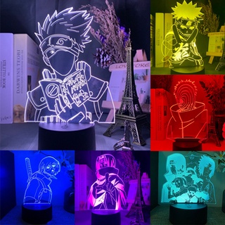 โคมไฟ LED อะคริลิค รูปการ์ตูนนารูโตะ 3D 16 สี 7 สี สําหรับตกแต่งห้องนอนเด็ก