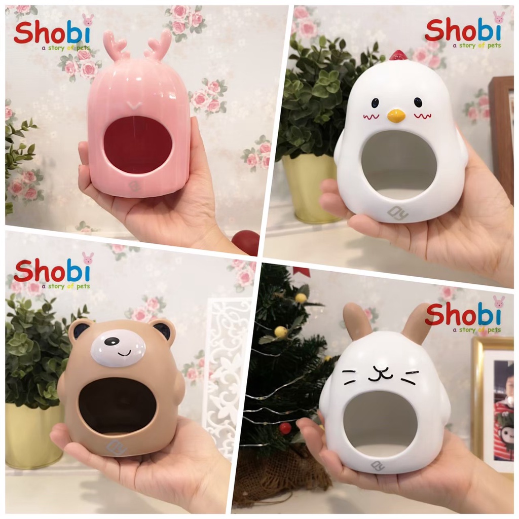 Shobi-บ้านเย็นเซรามิค บ้านหลบเซรามิค บ้านหนูแฮมสเตอร์ สินค้าพร้อมส่ง