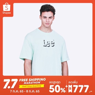 เสื้อยืดใหม่ 2022[NEW ARRIVAL] LEE เสื้อยืดแขนสั้น ผู้ชาย รุ่น LE L1001B04 สีเขียวอ่อน ลี เสื้อผ้าผู้ชาย เสื้อยืดผู้ชาย