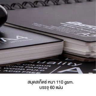 สมุดวาดภาพ สมุดวาดเขียน สมุดสเก็ตภาพ Sketch Pad A5 / A4 / A3 COROT 110g (60 แผ่น)