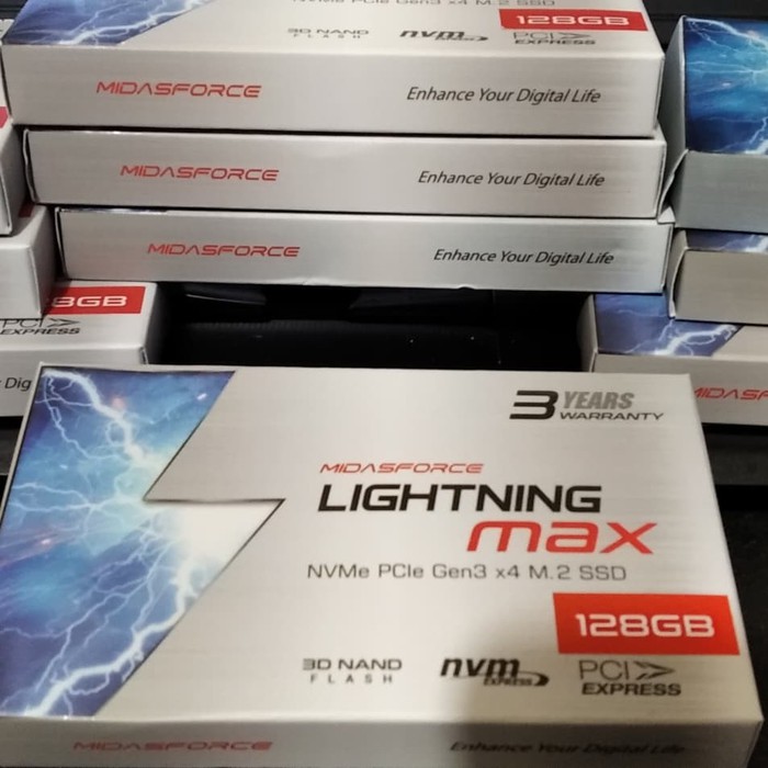 Nvme 128GB MIDASFORCE PCIe Gen3 x4 SSD M2 NVME 128GB