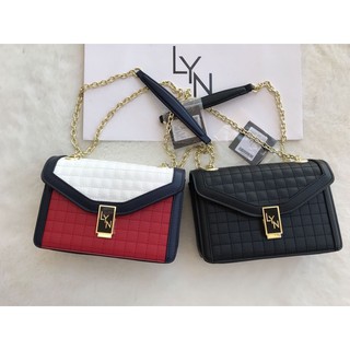 LYN Contrast Color Flap Bag