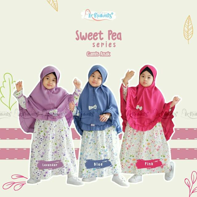 Syari CHILDREN& 39;S GAMIS SET SWEET PEA ORI โดย AR RUWAIS