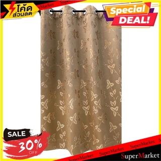 ผ้าม่าน EYELET HOME L&amp;S FOWLER UV 140X220 ซม. สีทอง ผ้าม่านประตู EYELET CURTAIN HOME L&amp;S FOWLER UV 140X220CM GOLD